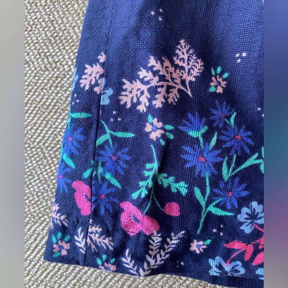 Baby B’Gosh Navy Floral Sleeveless Dress. Navy/Pink with Gold Waist Detail. 18M. - Picture 3 of 7